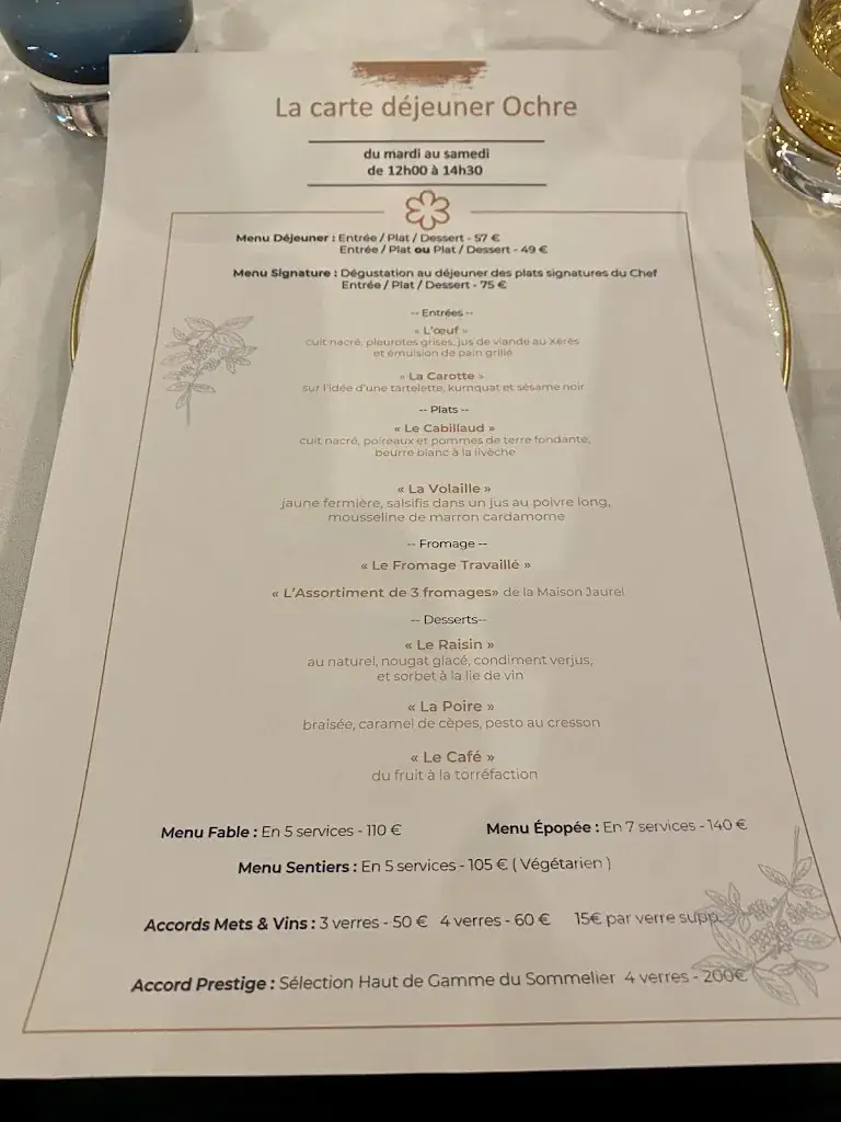 Menu_Restaurant Ochre_Rueil-Malmaison_image_1