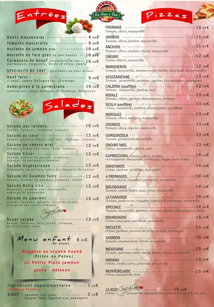 Menu_Pizzéria Jojo_Cannes-Écluse_immagine_4