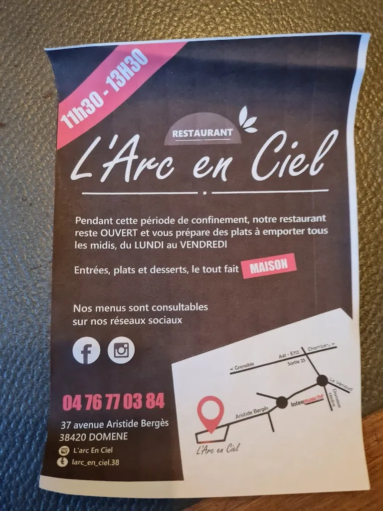 Menu_Restaurant l'Arc en Ciel_Domène_image_2