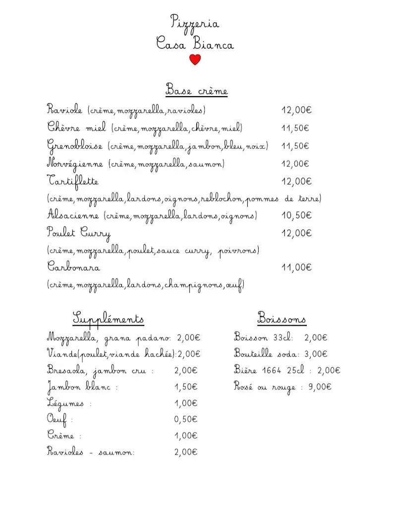 Menu_Pizzeria Casa Bianca_Domène_image_2