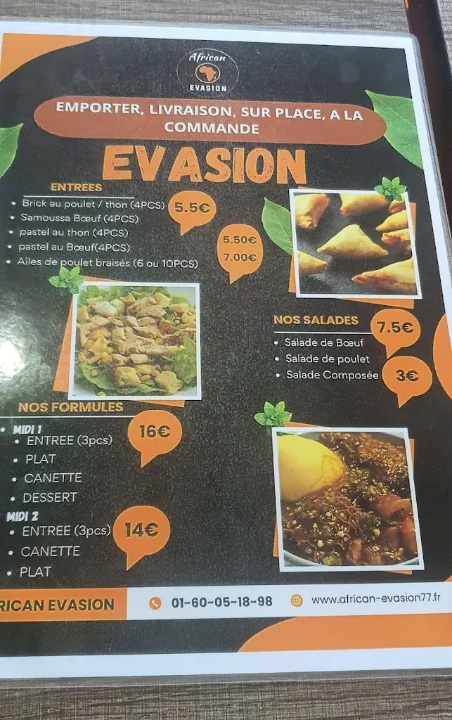 Menu_African Evasion_Brou-sur-Chantereine_image_4