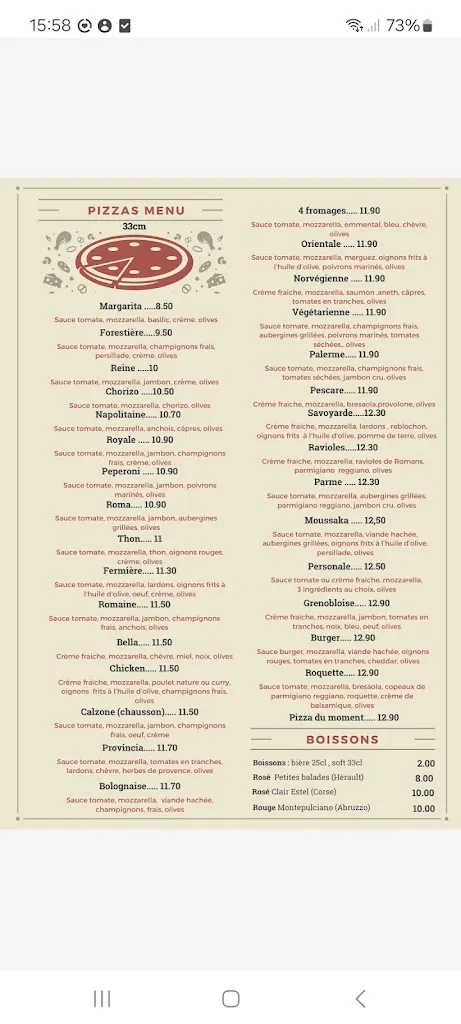 Menu_PIZZA NONNA (Domène)_Domène_image_1