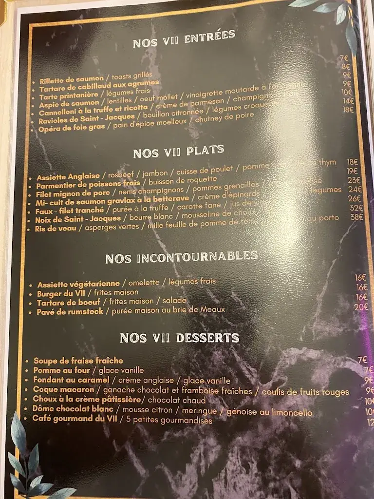 Menu_Restaurant le VII_Champs-sur-Marne_image_1