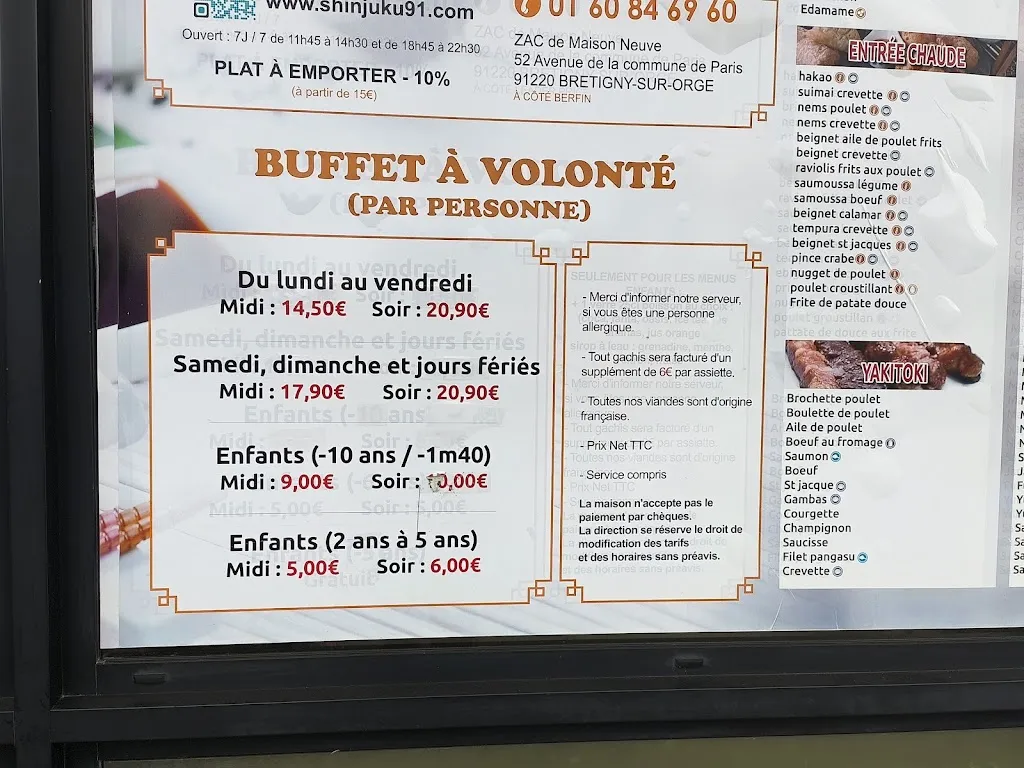 Menu_Shinjuku Buffet A Volonté Japonais_Brétigny-sur-Orge_image_1