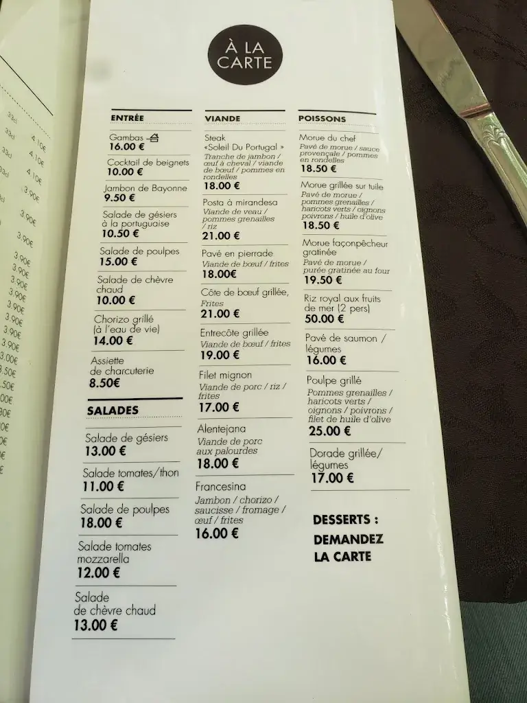 Menu_Le Soleil du Portugal_Brétigny-sur-Orge_image_1