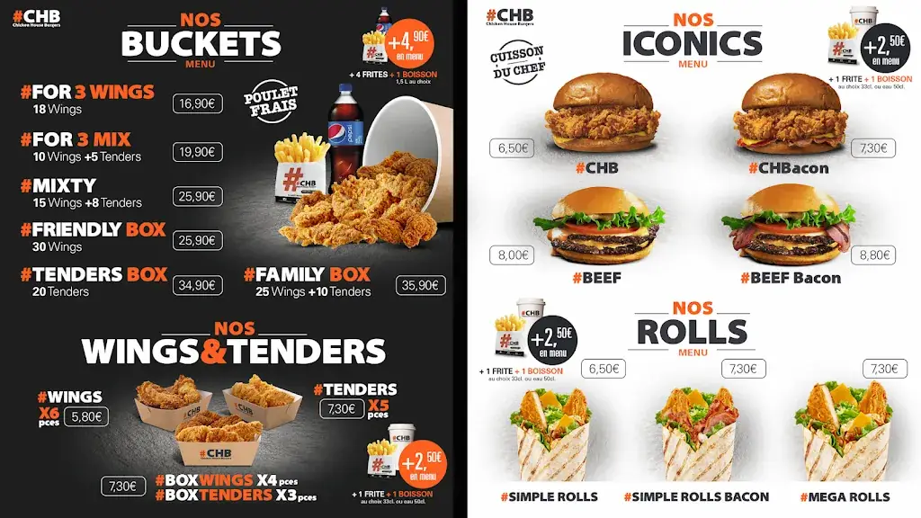 Menu_#CHB Brétigny sur Orge - Chicken House Burgers_Brétigny-sur-Orge_image_1