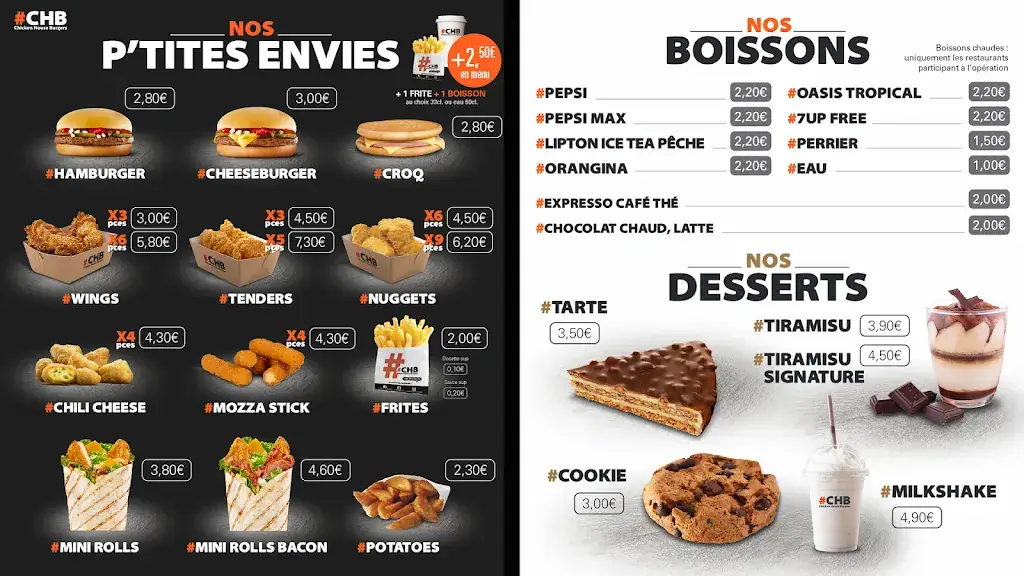 Menu_#CHB Brétigny sur Orge - Chicken House Burgers_Brétigny-sur-Orge_image_3