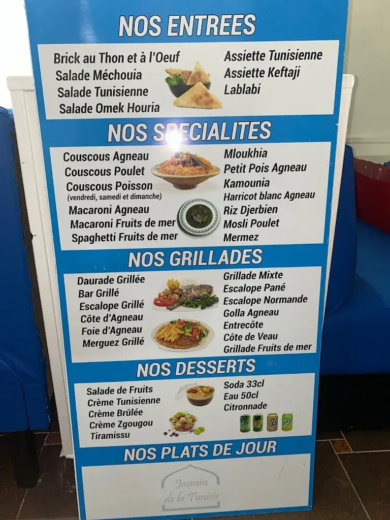 Menu_Le Jasmin de Tunis_Brétigny-sur-Orge_image_1
