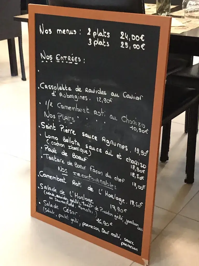 Menu_Hôtel l'Horloge Gourmande_Donzère_image_1