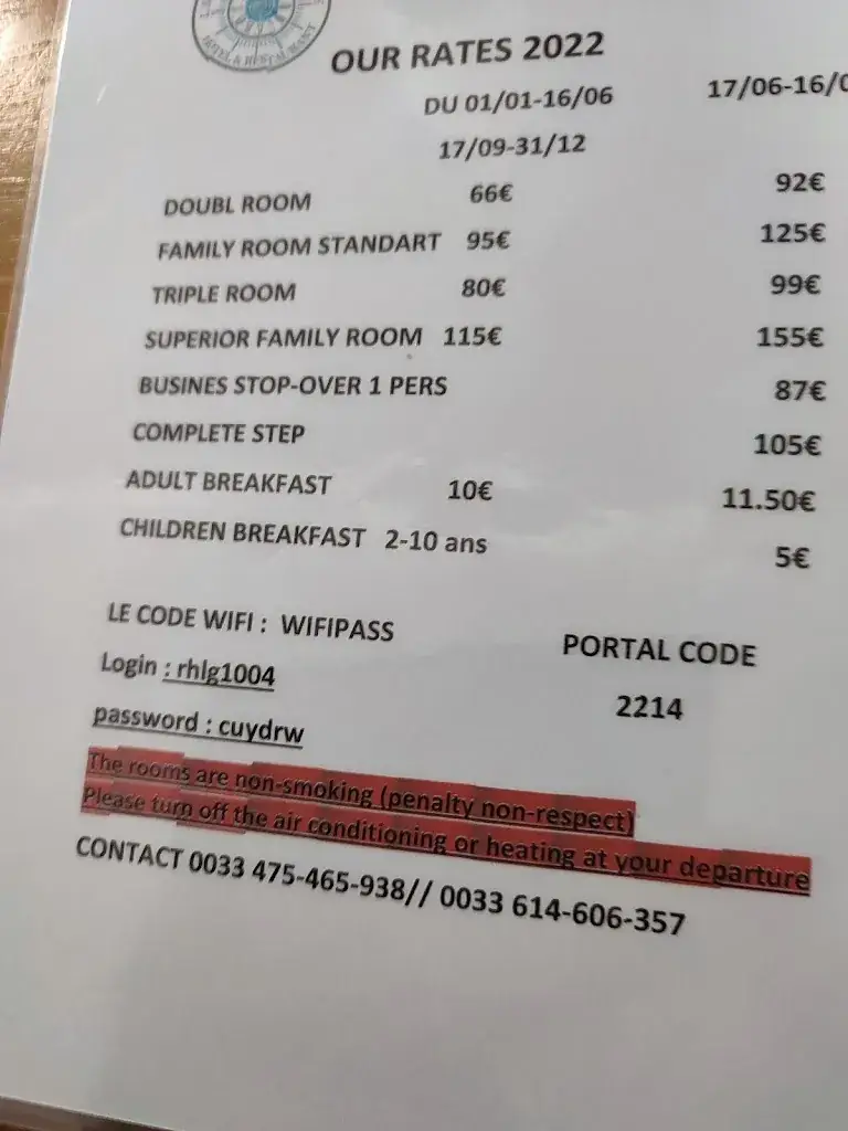 Menu_Hôtel l'Horloge Gourmande_Donzère_image_3