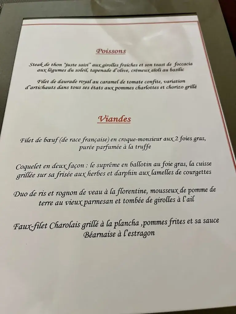 Menu_Le Relais Cocatrix_Étréchy_imagen_1