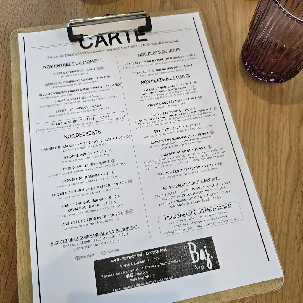 Menu_BAJ & Co_Bussy-Saint-Georges_image_1