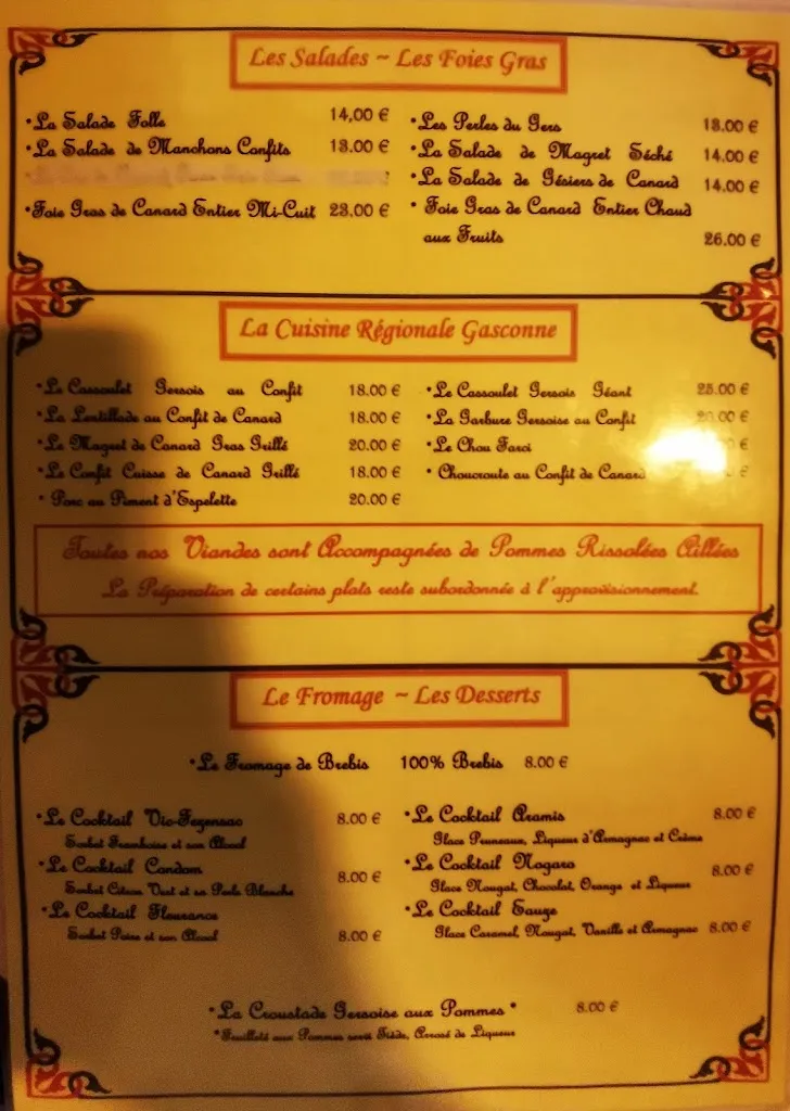 Menu_Auberge Del Païs Vert_Champcueil_imagen_1