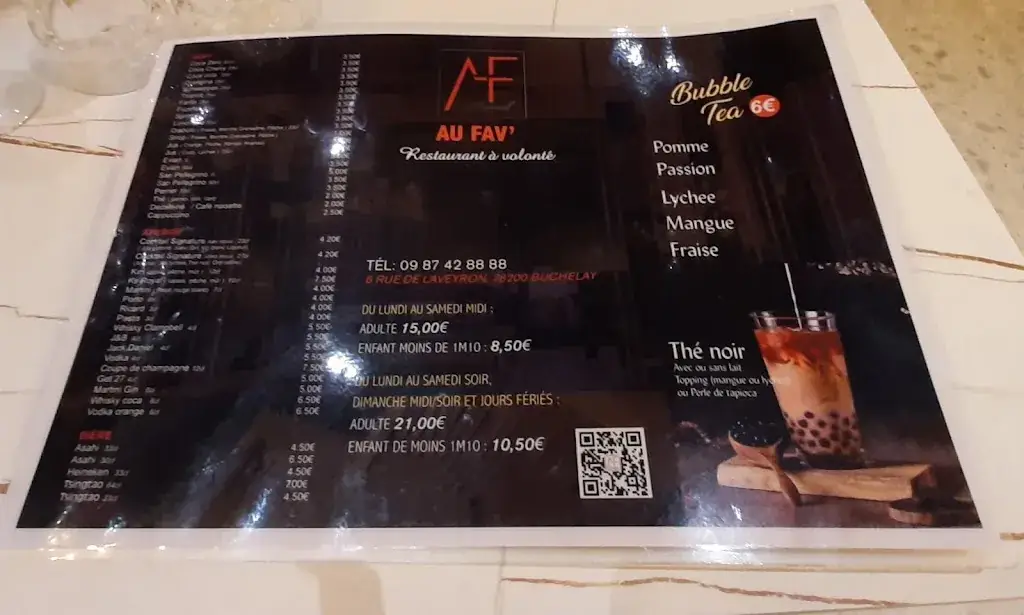 Menu_Restaurant Au Fav’_Buchelay_immagine_3