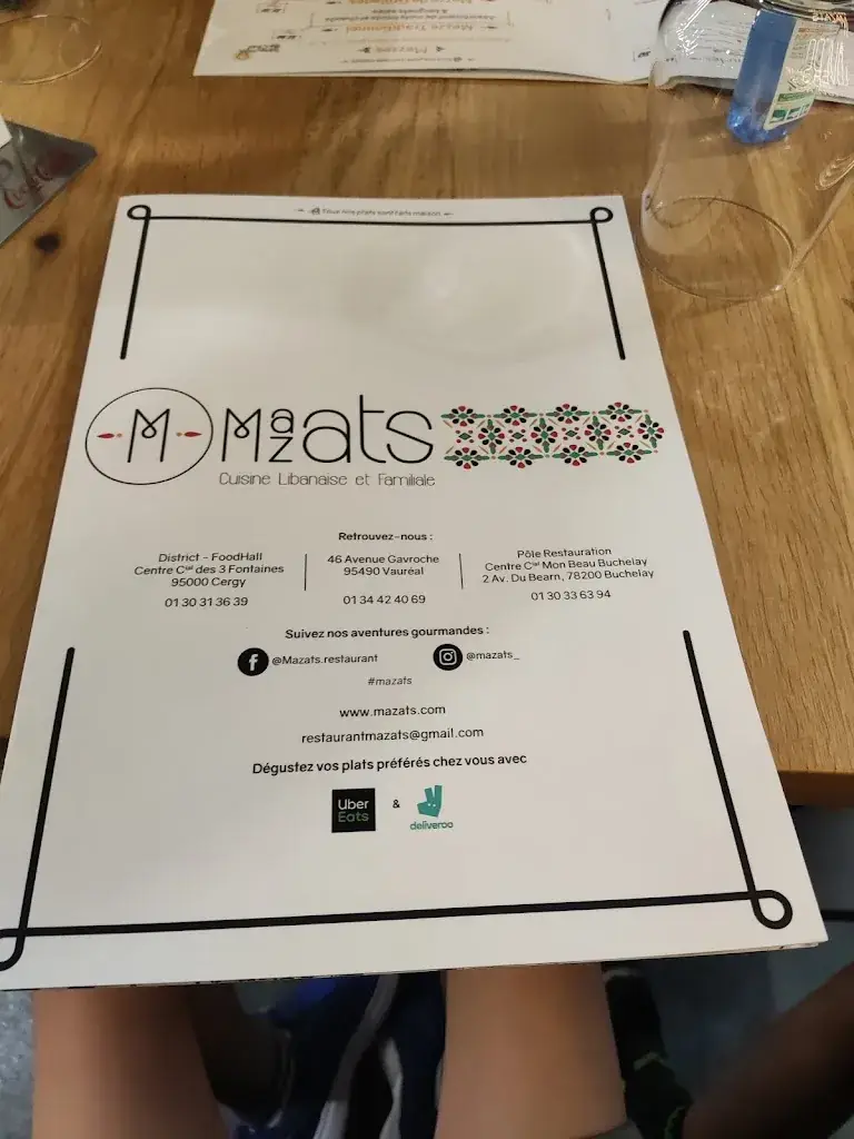 Menu_Restaurant Mazats Buchelay_Buchelay_image_2