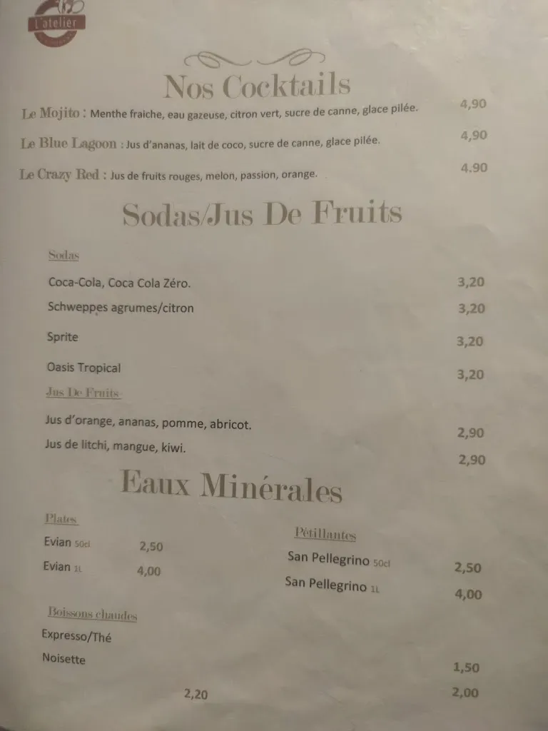 Menu_L'Atelier restaurant_Mantes-la-Jolie_image_1