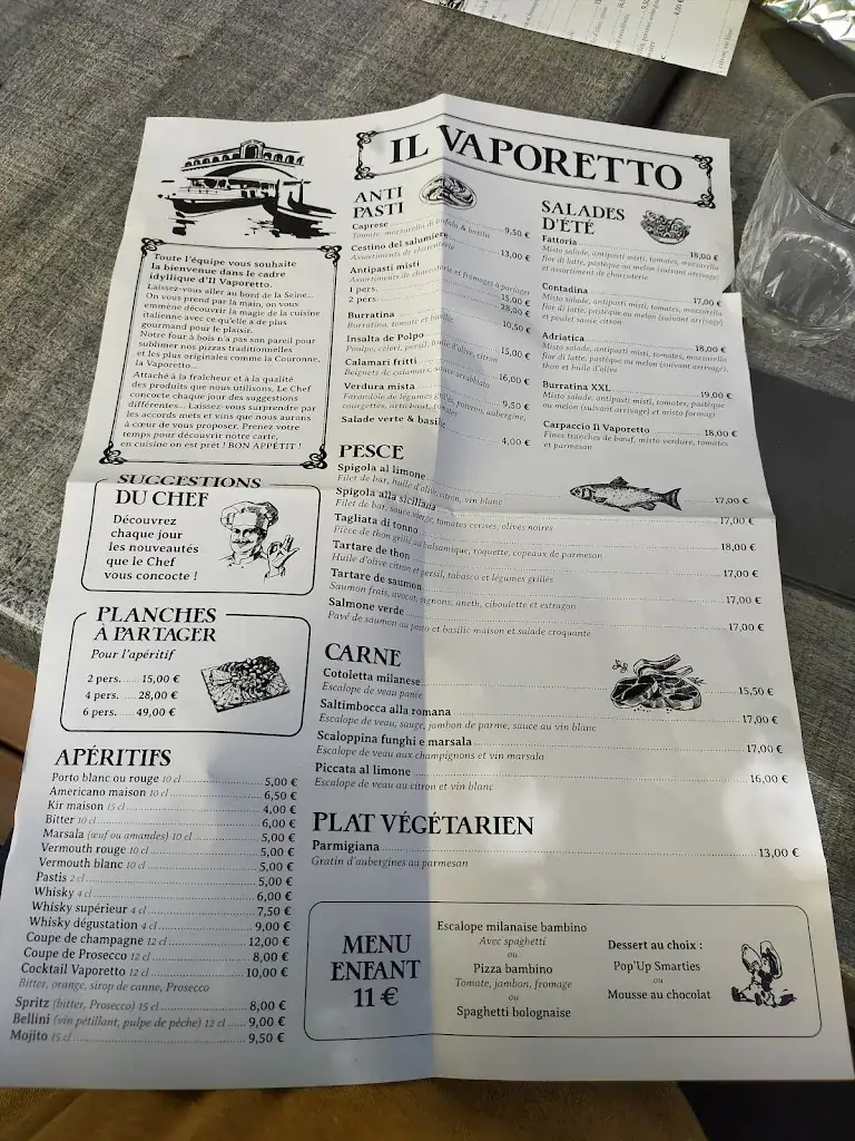 Menü_IL VAPORETTO - Restaurant Carrières sur Seine_Carrières-sur-Seine_Bild_2