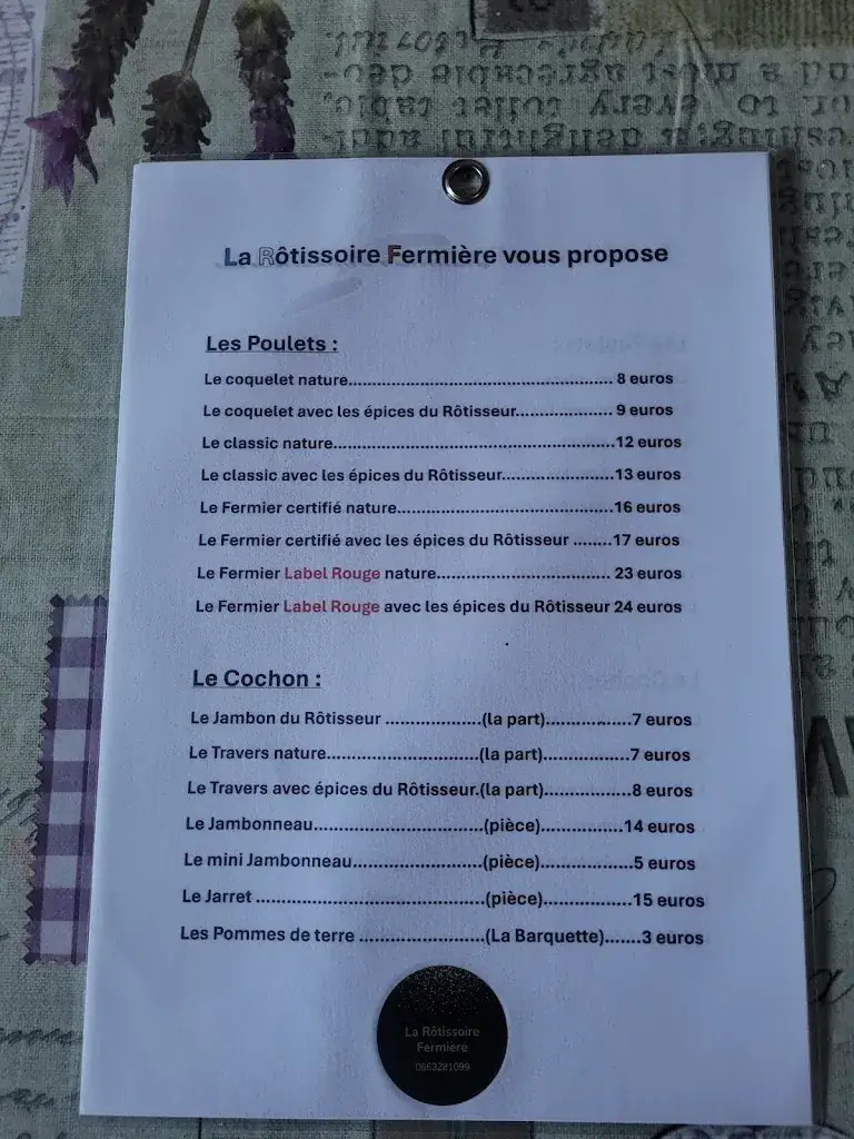 Menu_La Rôtissoire fermière_Champagne-sur-Seine_image_2