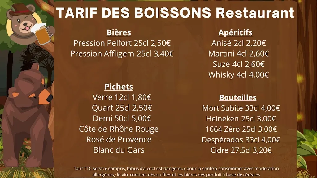 Menu_le Repaire de l'Ours à Pont de Beauvoisin_Pont-de-Beauvoisin_image_1