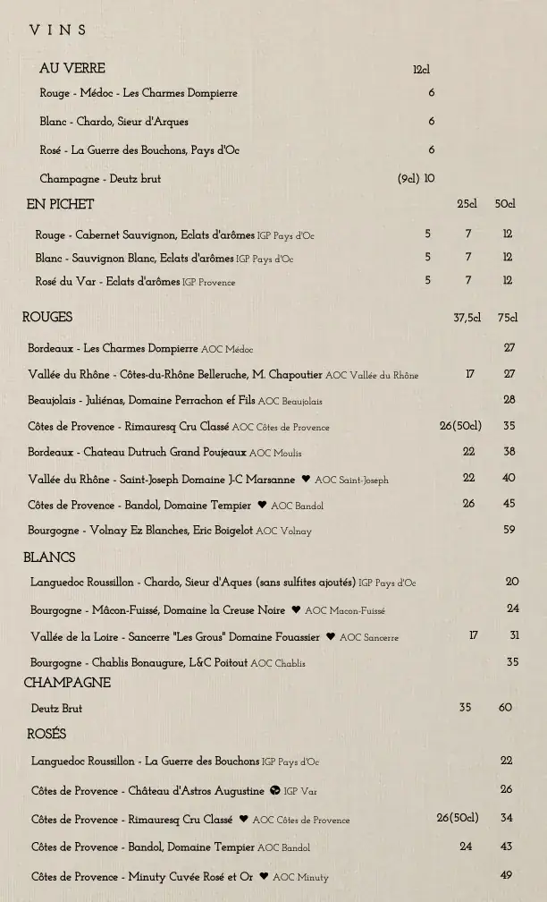 Menu_Papaye Verte_Orsay_image_1