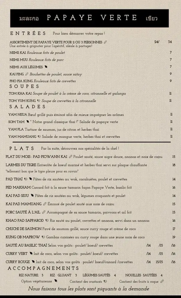Menu_Papaye Verte_Orsay_image_2