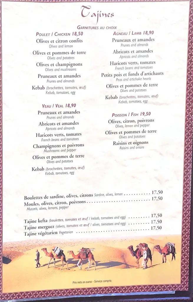 Menu_Au Soleil Du Maroc_Orsay_image_2
