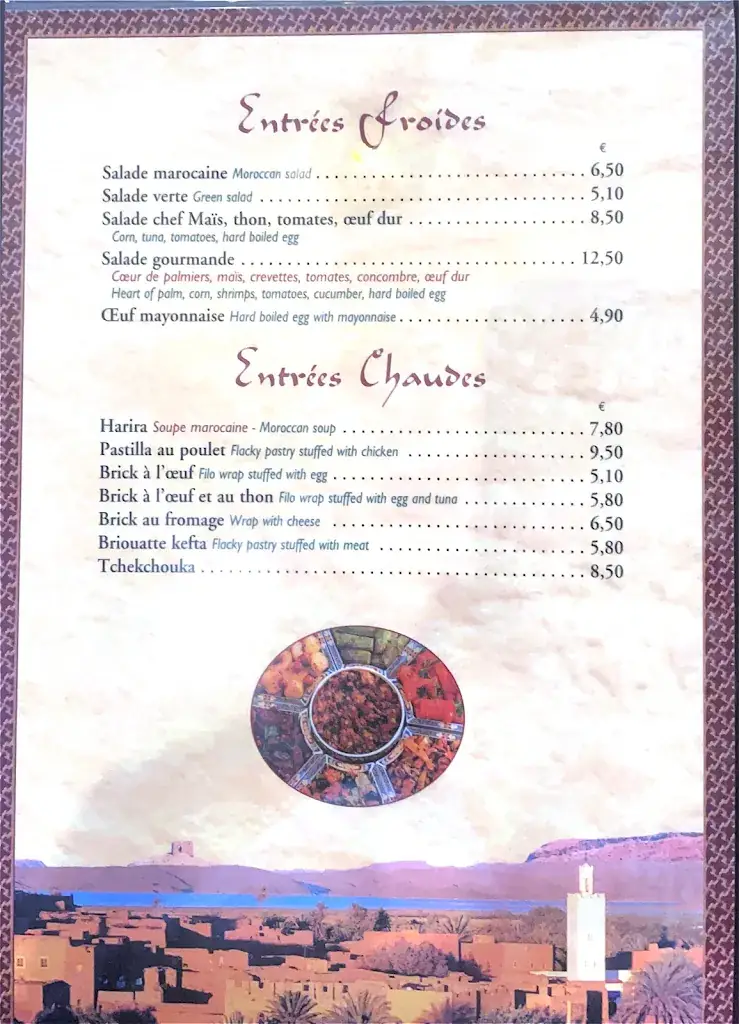 Menu_Au Soleil Du Maroc_Orsay_image_3