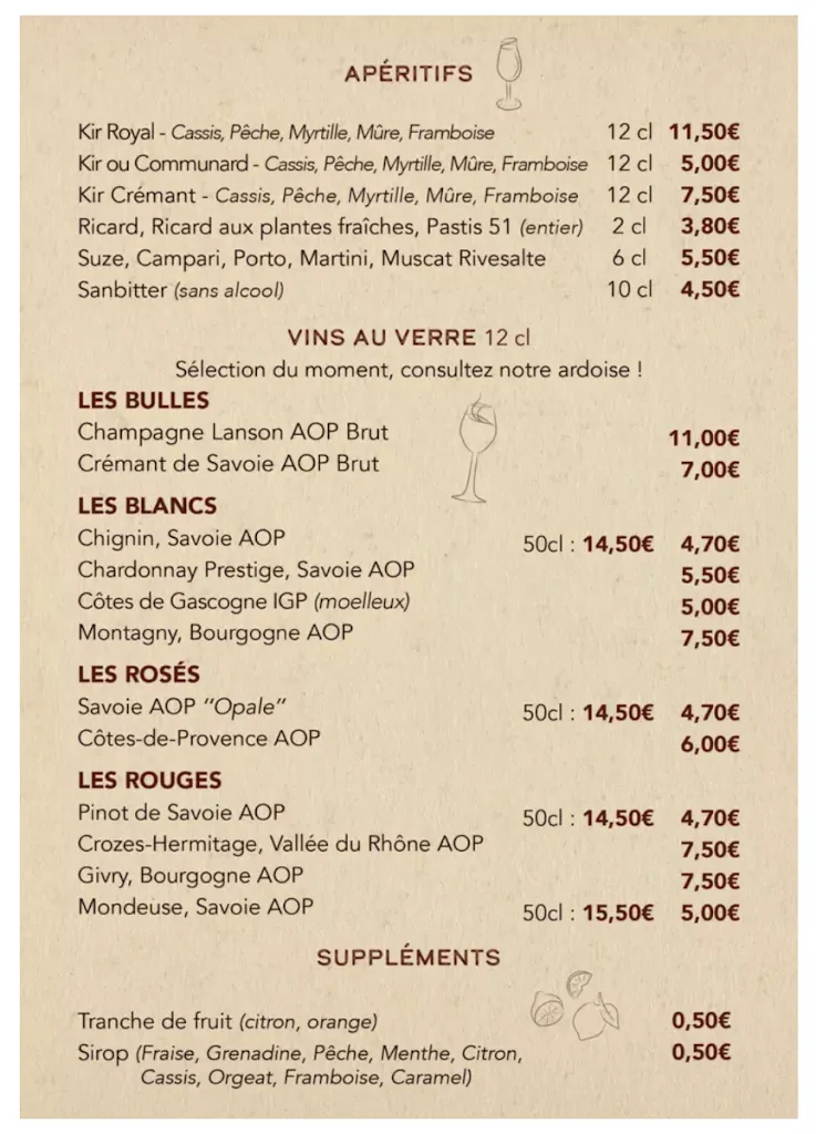Menu_Le Bistrot 1951_Saint-Alban-de-Montbel_imagen_2