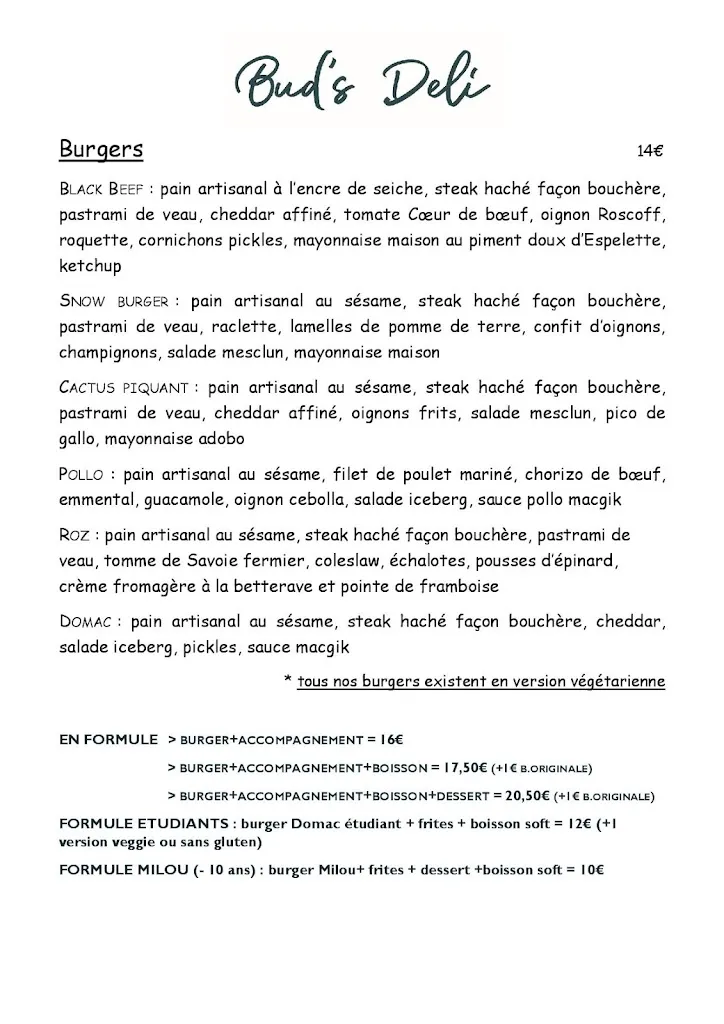 Menu_Bud's Deli_Orsay_image_1