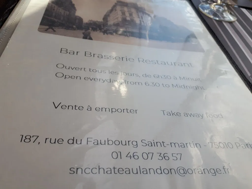 Menu_Brasserie Chateau Landon_Paris_image_4