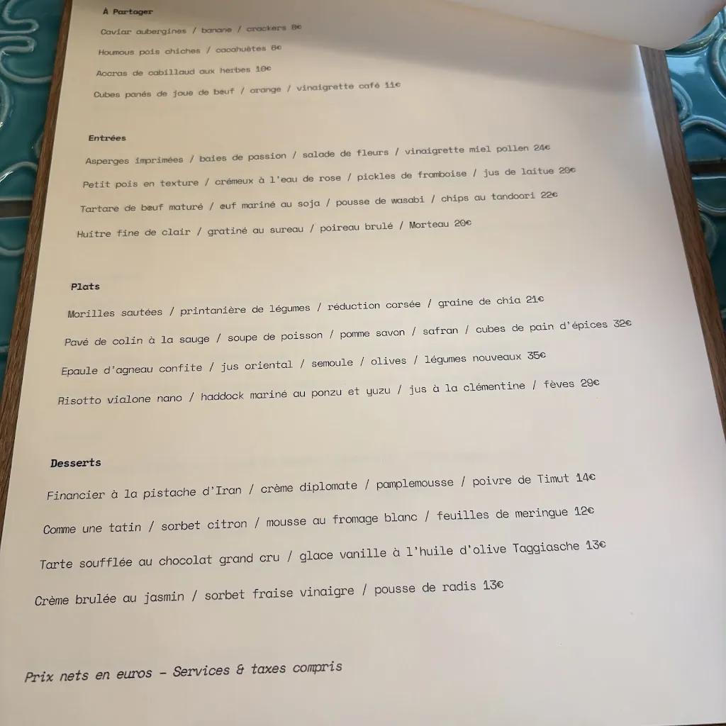 Menu_BLOOM GARDEN Restaurant & Bar à cocktails_Paris_image_1