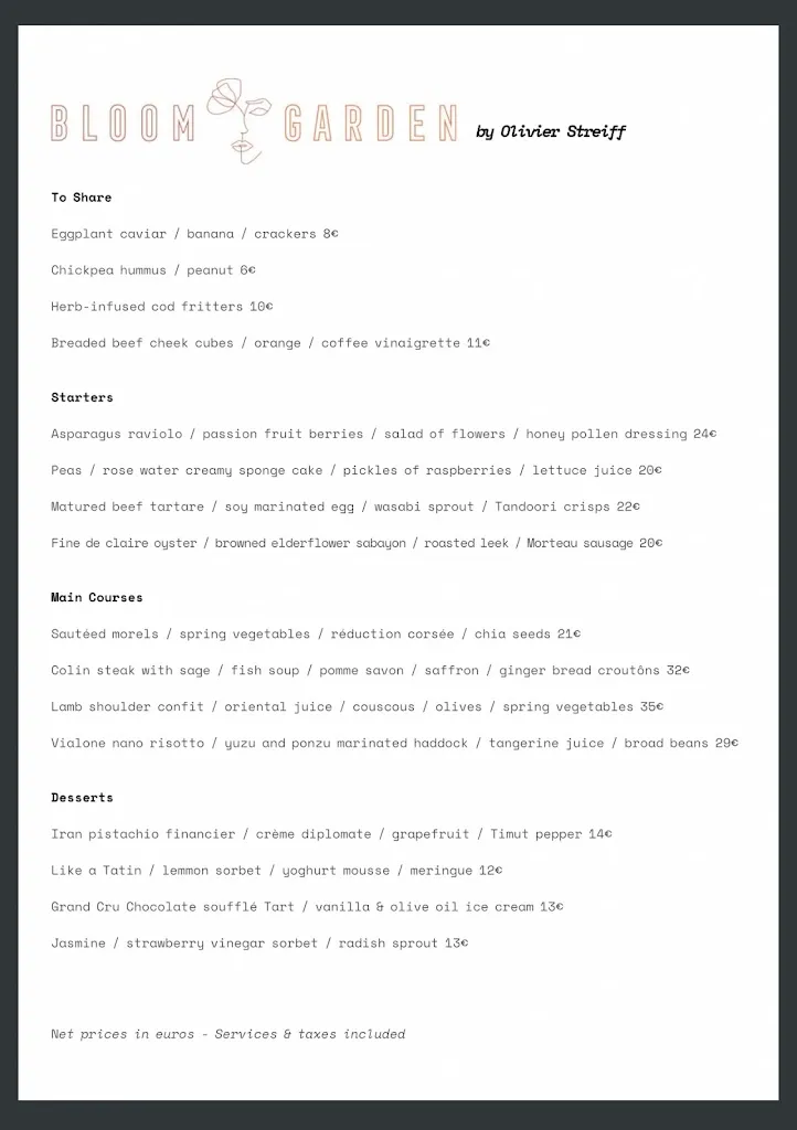 Menu_BLOOM GARDEN Restaurant & Bar à cocktails_Paris_image_2