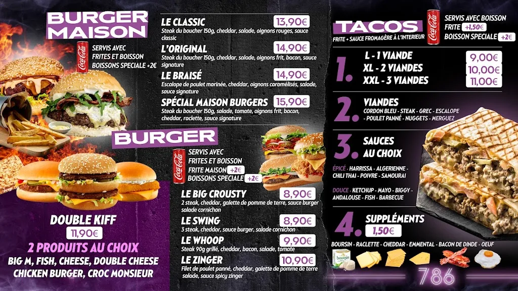 Menu_786 - Champigny-sur-Marne I Brasserie & Burger_Champigny-sur-Marne_image_2