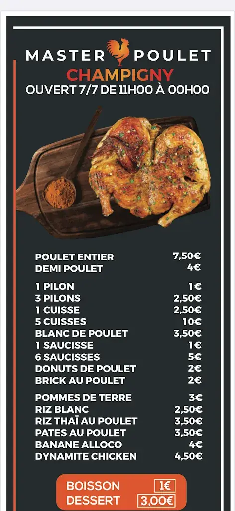 Menu_Master Poulet - Champigny-sur-marne_Champigny-sur-Marne_image_1