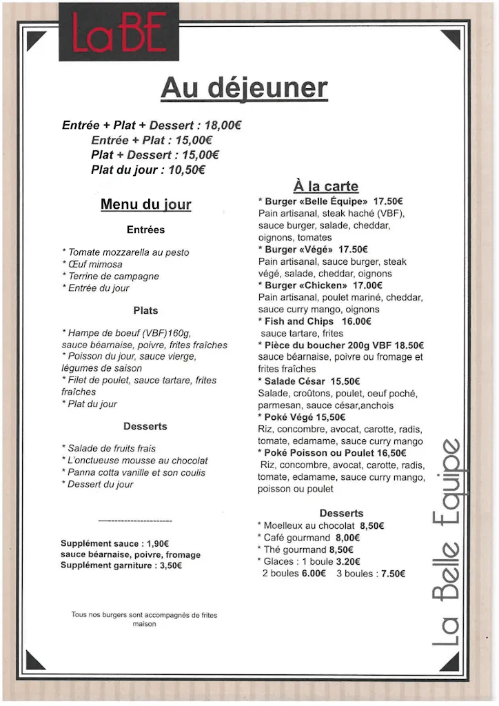 Menu_La Belle Équipe_Cesson-Sévigné_image_1