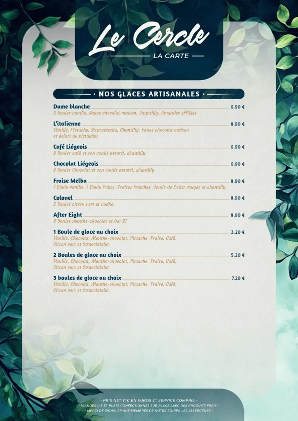 Menu_LE CERCLE - RESTAURANT / BRASSERIE_Montévrain_image_2