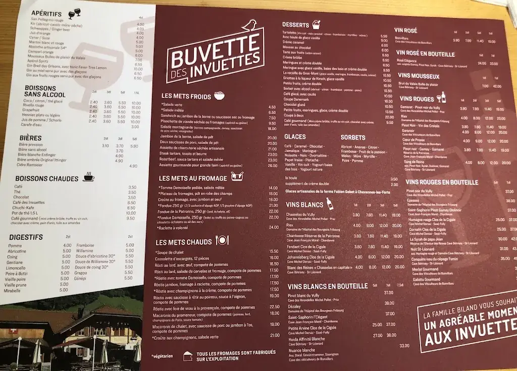 Menu_Buvette et fromagerie des Invuettes_Charmey_immagine_4