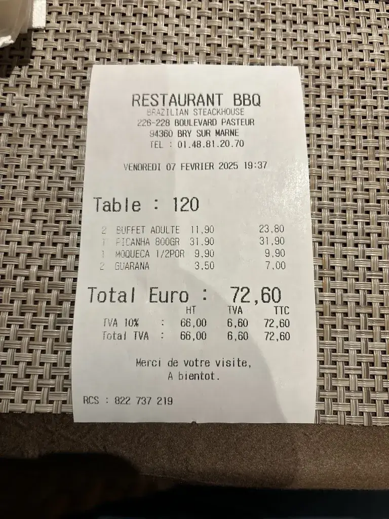 Gaspare Marchese_Restaurant BBQ Brazilian Steakhouse_Bry-sur-Marne_Bewertung