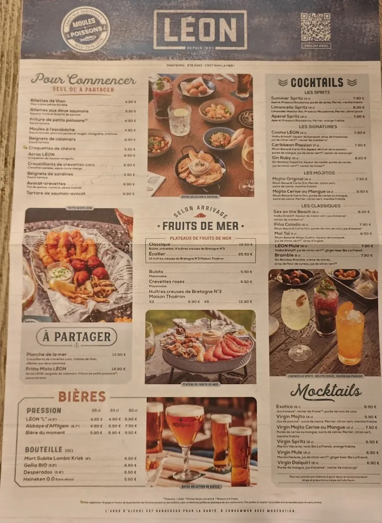 Menu_Léon Fish Brasserie - Villiers sur Marne_Villiers-sur-Marne_image_2