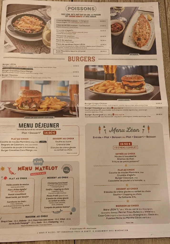 Menu_Léon Fish Brasserie - Villiers sur Marne_Villiers-sur-Marne_image_3