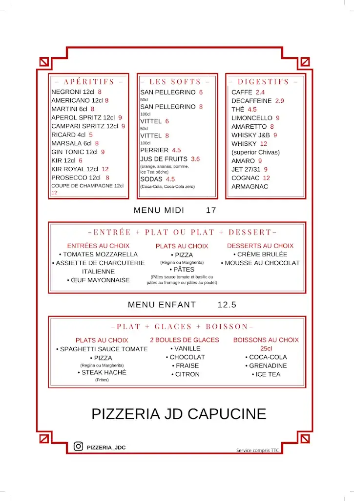 Menu_Les Jardins de Capucine - Restaurant Italien_Villiers-sur-Marne_image_1