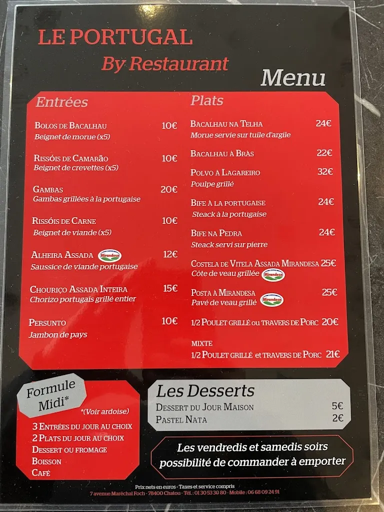 Menu_Le Portugal_Chatou_image_2