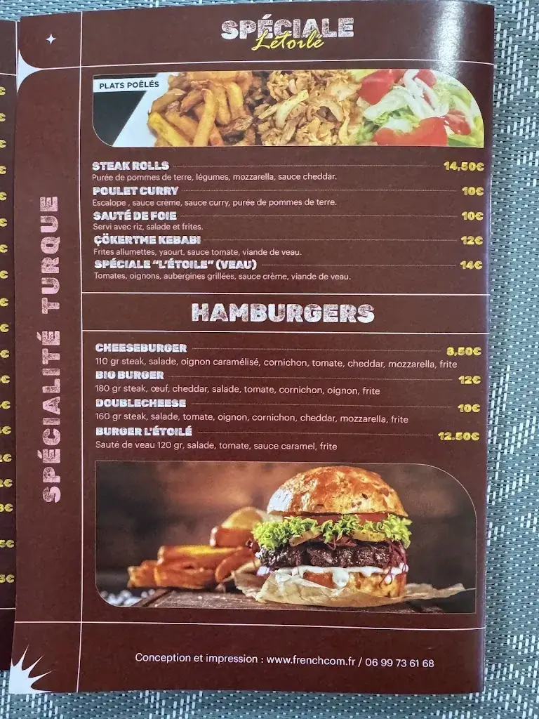 Menu_Restaurant l'Etoilé_Clayes-sous-Bois_image_2