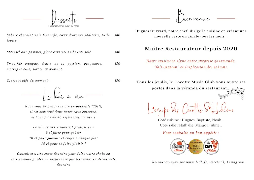 Menu_Les Cocottes d'Hélène_Coupvray_image_1