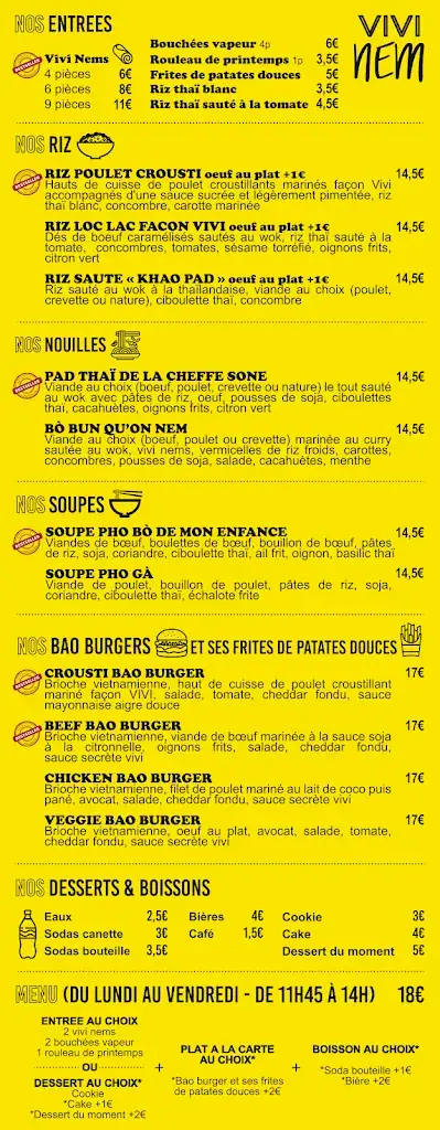 Menu_Restaurant Vivi Nem asiatique Chessy - Val d'europe_Chessy_image_1