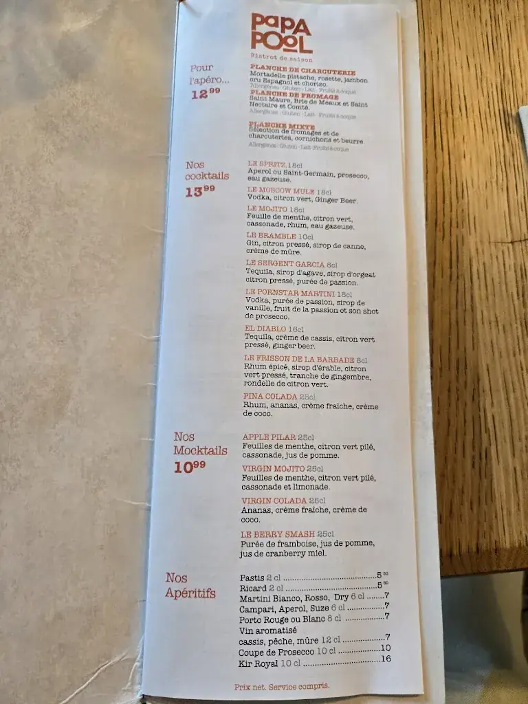 Menu_Bistrot Papa Pool_Clamart_image_3