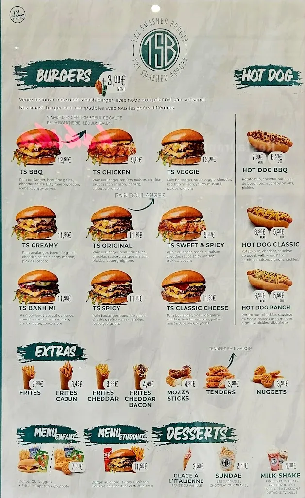 Menu_The Smashed Burger_Claye-Souilly_image_1