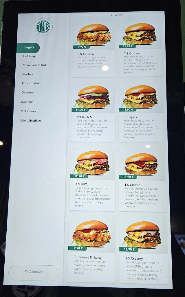 Menu_The Smashed Burger_Claye-Souilly_image_2