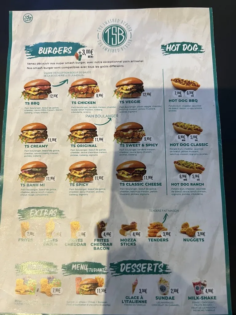 Menu_The Smashed Burger_Claye-Souilly_image_4