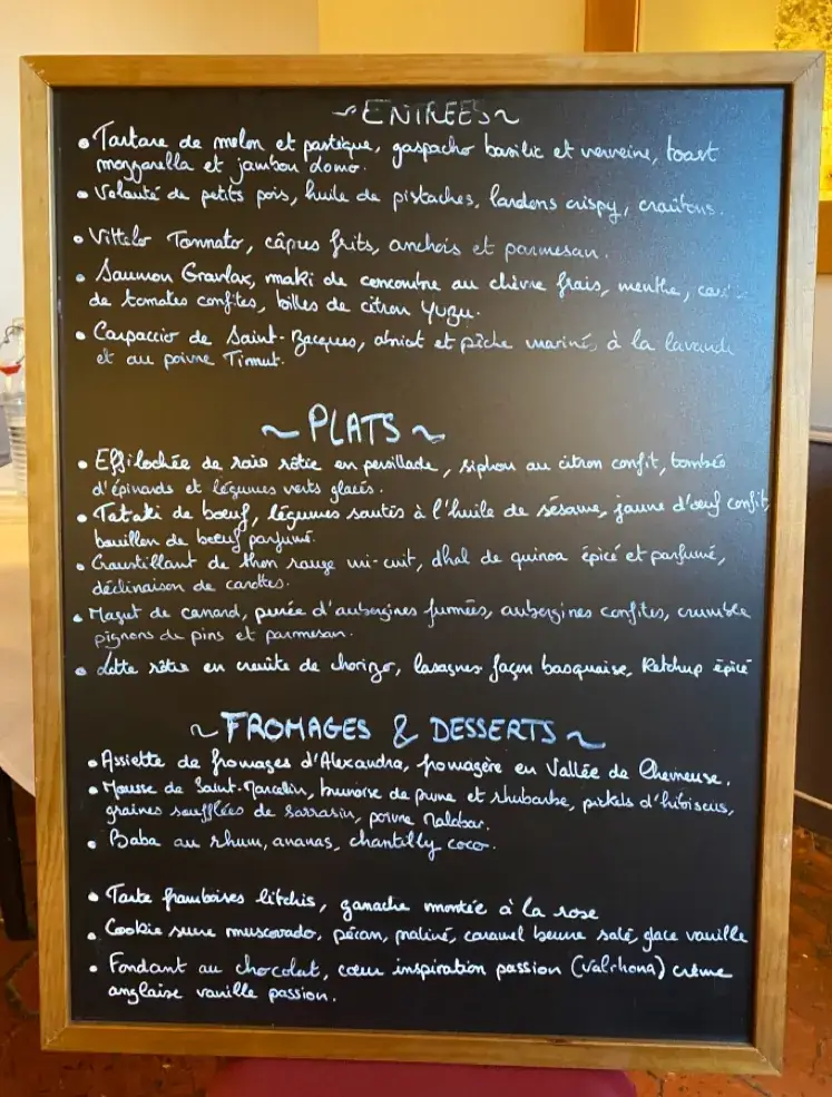 Menu_Restaurant La Terrasse De Sauvegrain_Saint-Lambert_image_1